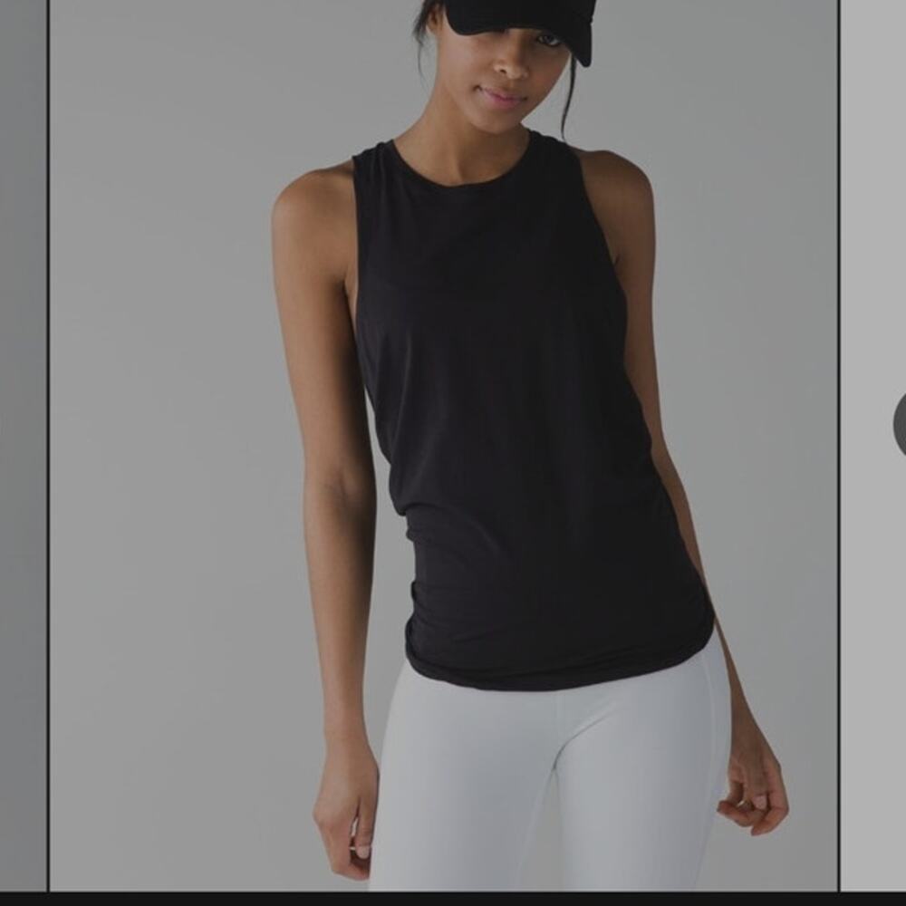 Lululemon All Tied Up Tank (Prima Cotton) Black - Picture 6 of 6